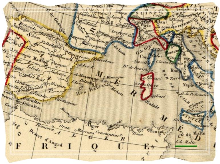 Carte du sud de l'Europe