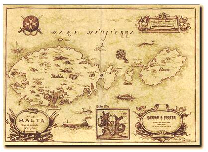 Carte Malte historique