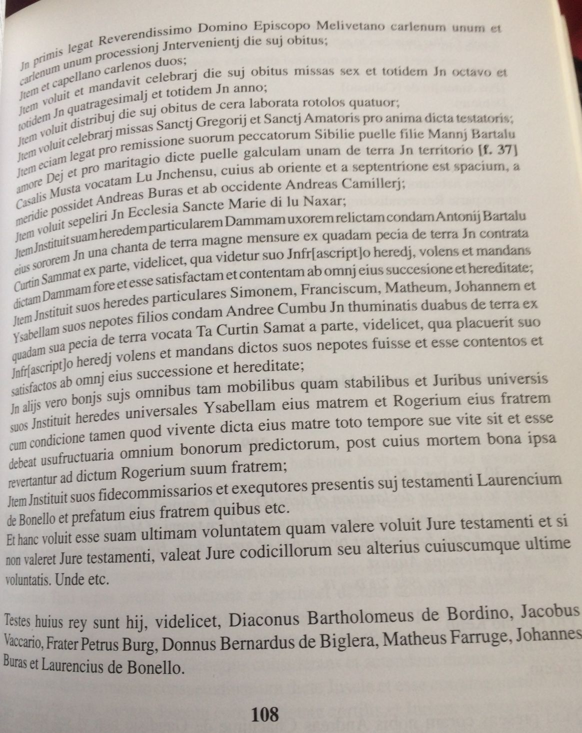 Testament de CUMBO Errigo dans l'ADAMI