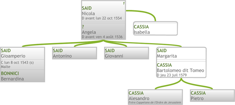 Descendance de SAID Nicola