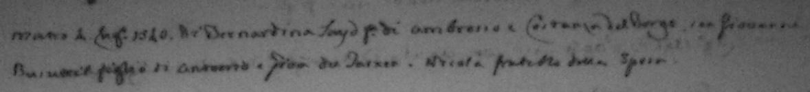 Contrat de mariage Bernardina SAID - Giovanni BUSSUTIL